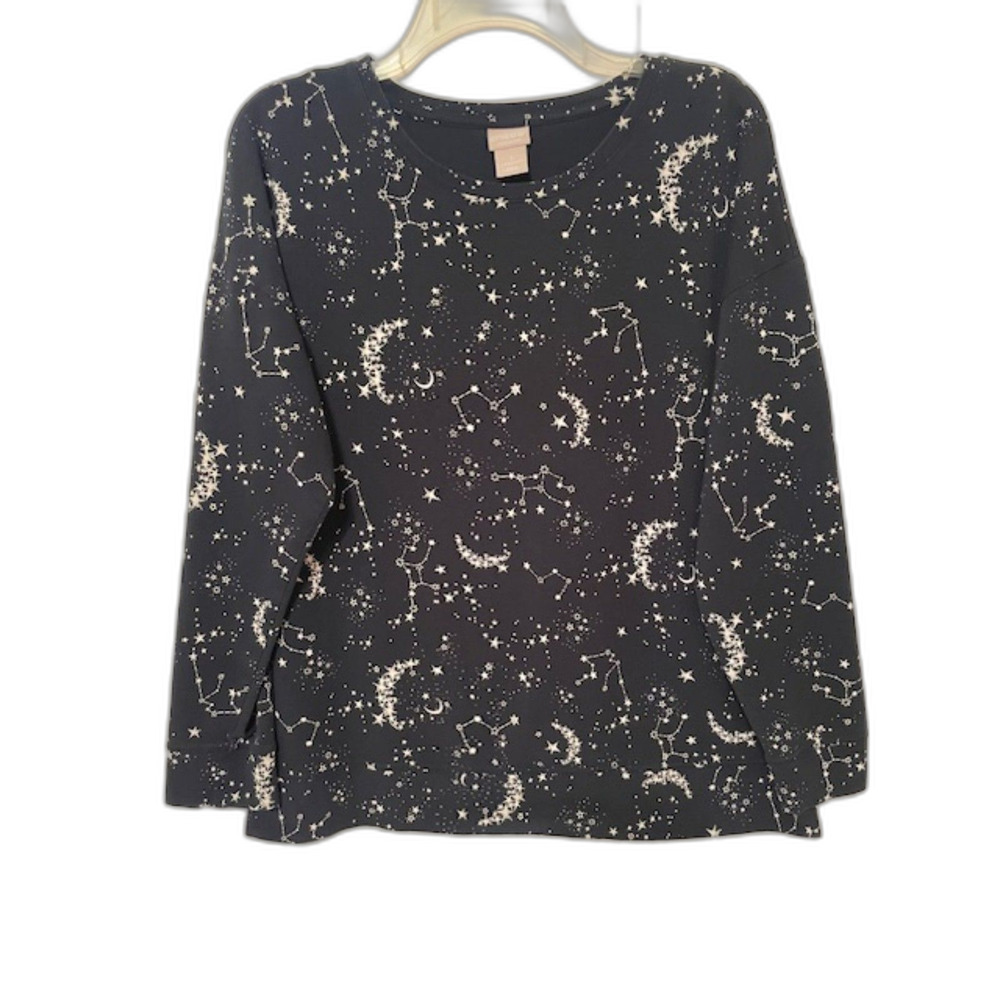 Chico's Zenergy Star Constellation Navy Blue Tee Size 3 (XL)